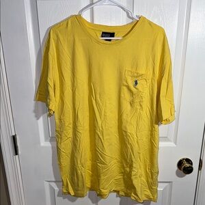Polo by Ralph Lauren Men's Yellow T-Shirt Sz XL Pocket Tee
